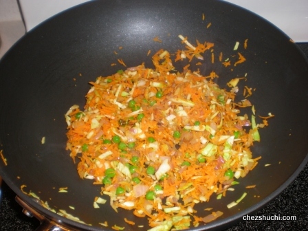 fried vegetables for cutlet